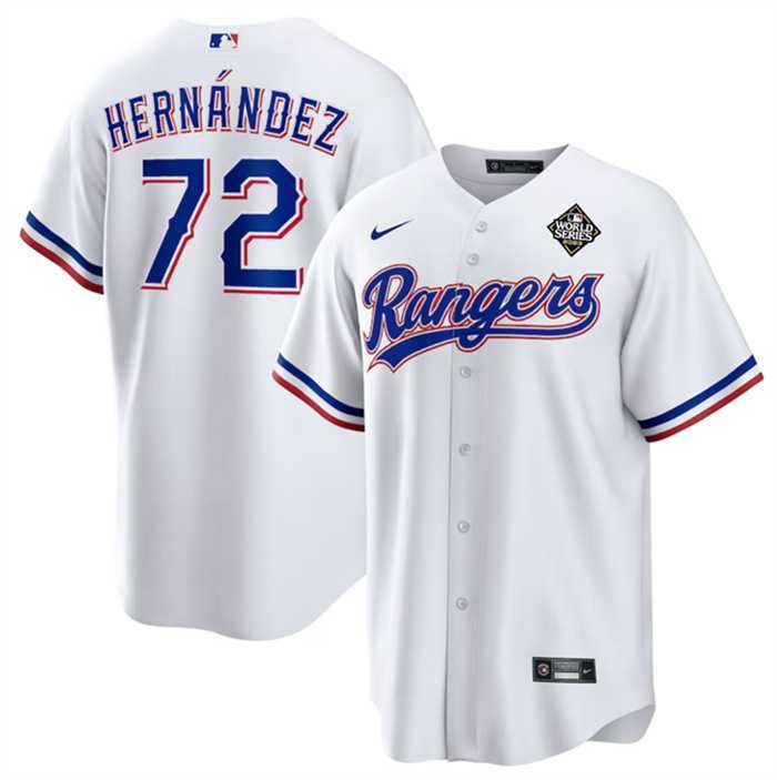 Men's Texas Rangers #72 Jonathan Hernandez White 2023 World Series Stitched Baseball Jersey Dzhi,We sell and wholesale Men's Texas Rangers #72 Jonathan Hernandez White 2023 World Series Stitched Baseball Jersey Dzhi on line form chian!